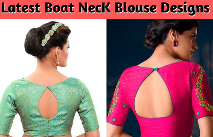 Boat Neck Blouse Back Design
