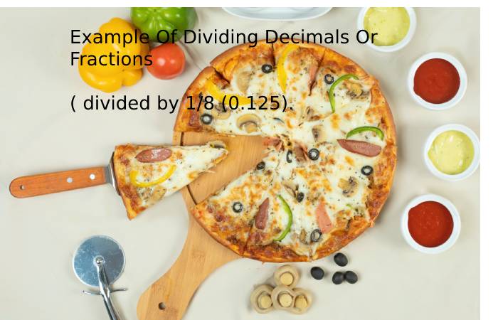 Example Of Dividing Decimals Or Fractions
