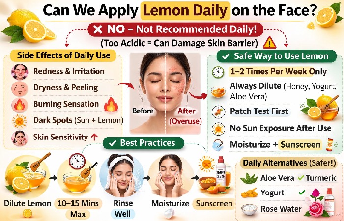 We Apply Lemon Daily on the Face