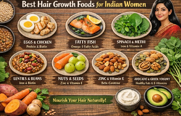 Hair Growth Foods for Indian Women