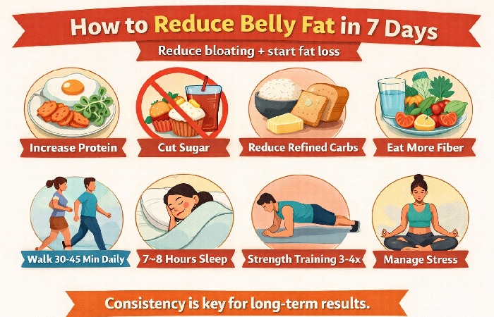 How to Reduce Belly fat in 7 Days?