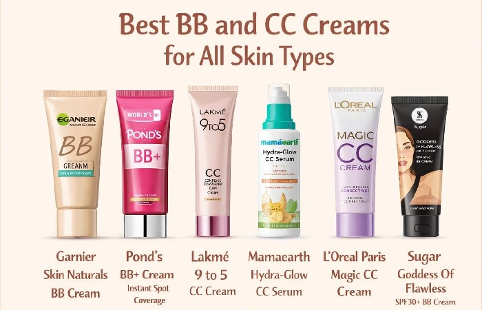 Best BB and CC Cream Foundation for Skin Type