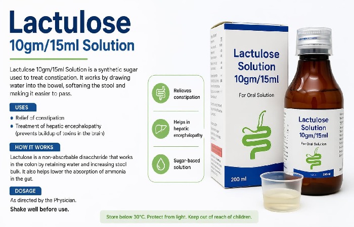 What is Lactulose 10gm/15ml Solution?